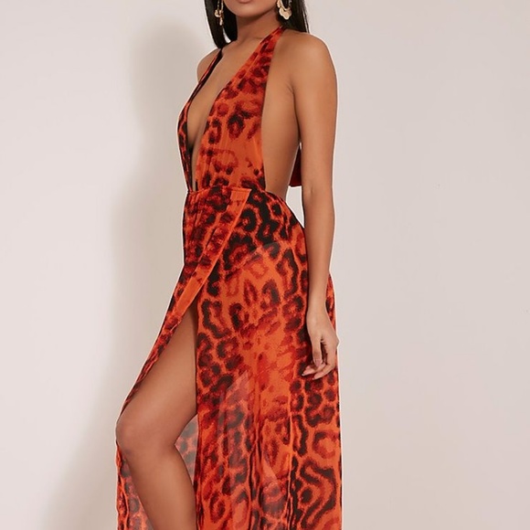 alina plunge maxi dress